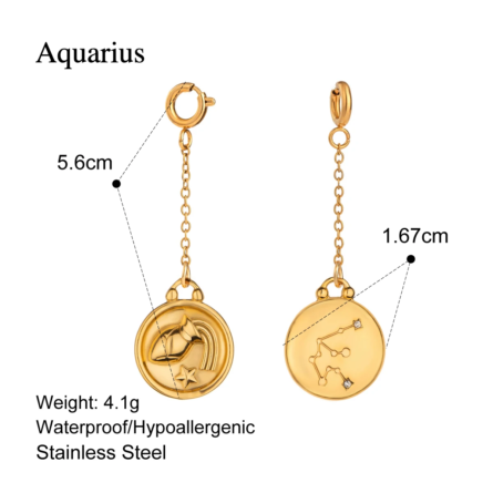 Zodiac Signs Bikini Charms – Gold Waterproof Beach Jewelry - Image 20
