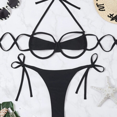Island Hideout Underboob Cut Out Thong Bikini – Bild 9