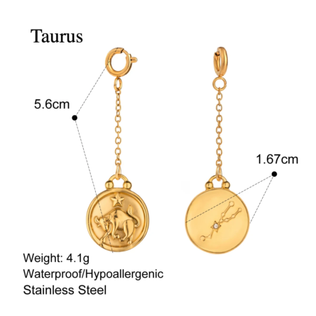 Zodiac Signs Bikini Charms – Gold Waterproof Beach Jewelry - Image 16