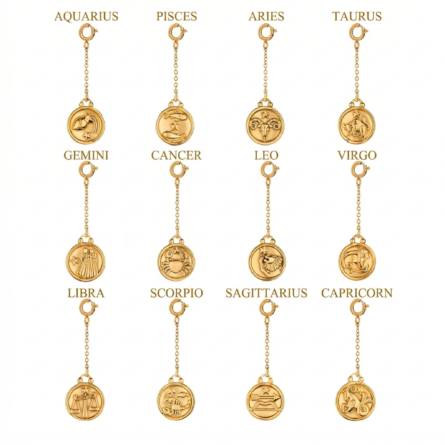 Zodiac Signs Bikini Charms – Gold Waterproof Beach Jewelry - Image 13