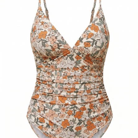 Flattering Ruched Waist DD Plus One Piece Swimsuit - Image 5