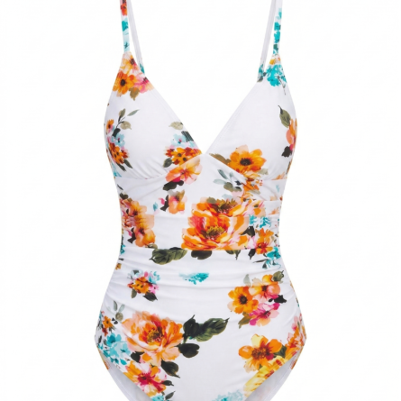 Flattering Ruched Waist DD Plus One Piece Swimsuit - Image 7