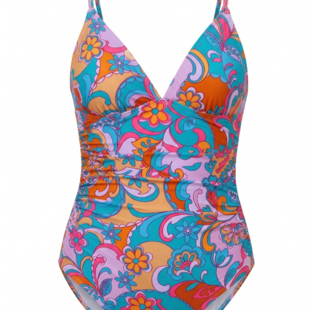 Flattering Ruched Waist DD Plus One Piece Swimsuit - Image 13