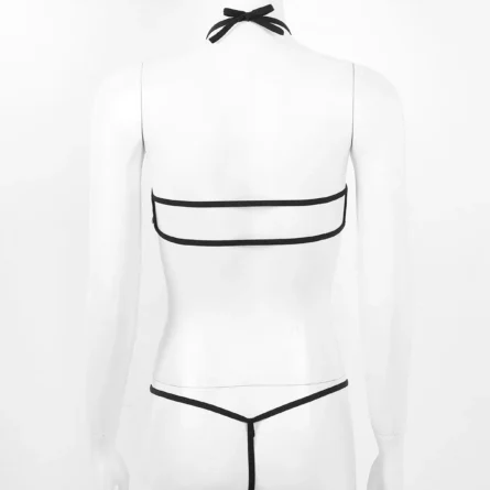 Enigma Halter Cut-Out Sheer Swimsuit - Image 3