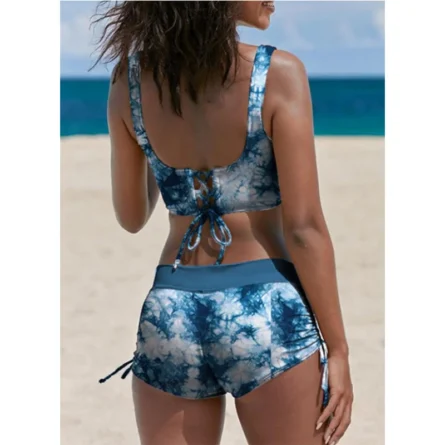 Beautiful Camouflage Print Shorts Bikini - Image 6