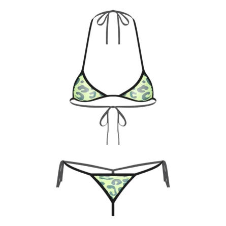 Pink Heart Mesh Sheer Thong Bikini Set - Image 9