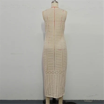Breeze Away Boho Crochet Maxi Dress with Open Weave - Image 17