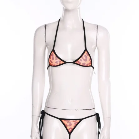 Pink Heart Mesh Sheer Thong Bikini Set - Image 15