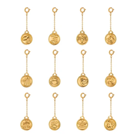 Zodiac Signs Bikini Charms – Gold Waterproof Beach Jewelry - Image 26
