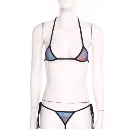 Pink Heart Mesh Sheer Thong Bikini Set - Image 21