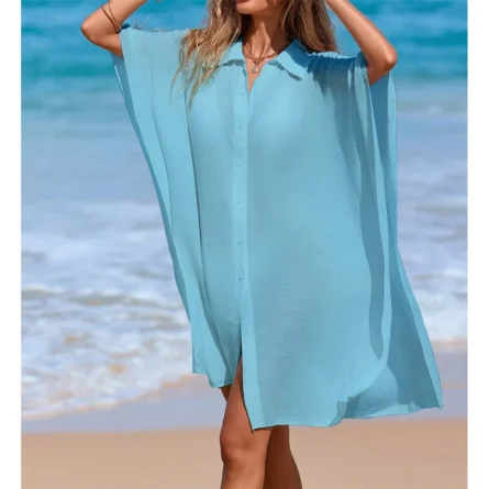 Breezy Coast Beach Cover Up Shirt Dress – Bild 20