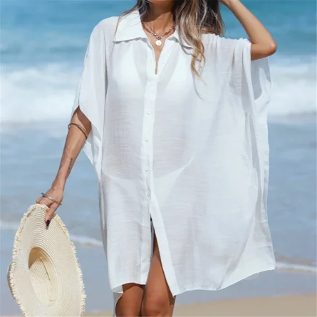Breezy Coast Beach Cover Up Shirt Dress – Bild 11