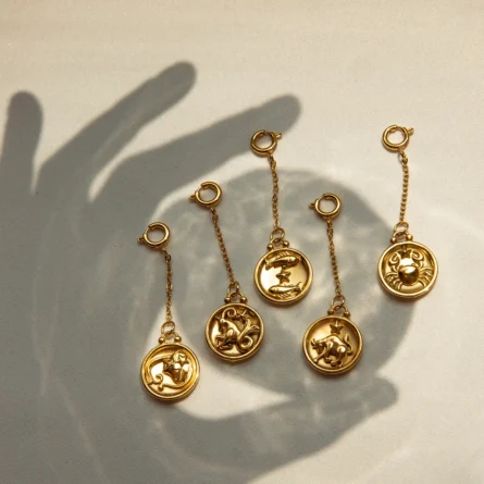 Zodiac Signs Bikini Charms – Gold Waterproof Beach Jewelry - Image 10