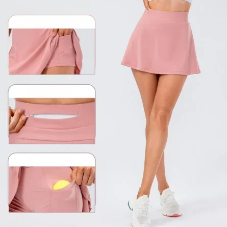 High Waist Pleated Active Skirt – Bild 2