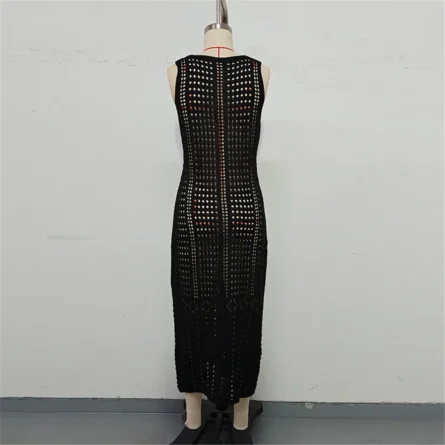 Breeze Away Boho Crochet Maxi Dress with Open Weave - Image 19