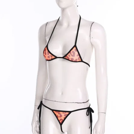 Pink Heart Mesh Sheer Thong Bikini Set - Image 14