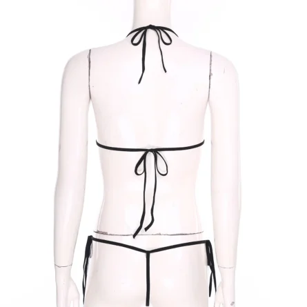 Pink Heart Mesh Sheer Thong Bikini Set - Image 22