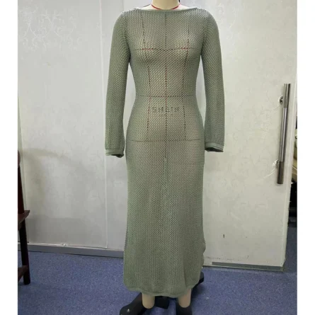 Sienna Breeze Long Sleeve Crochet Maxi Dress – Bild 12