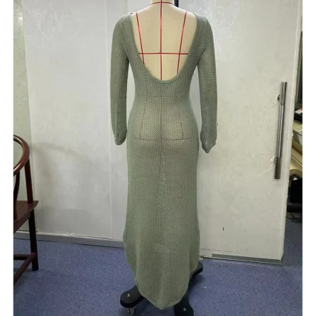 Sienna Breeze Long Sleeve Crochet Maxi Dress – Bild 13