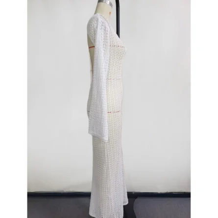 Isla Bloom 3D Flower Knit Beach Maxi Dress - Image 23