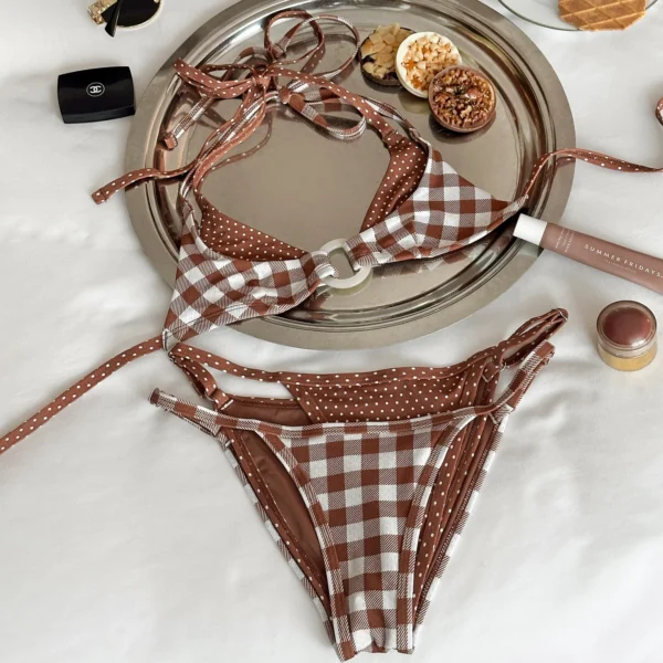 Sweet Temptation Brown Polka Dot Bikini Set – Sunset And Swim