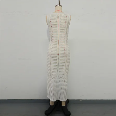 Breeze Away Boho Crochet Maxi Dress with Open Weave - Image 14
