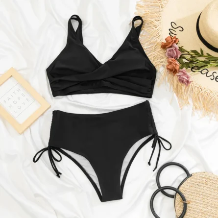 Izabella Modest High Waist Bikini Swimsuit Swimwear - Image 36