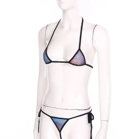 Pink Heart Mesh Sheer Thong Bikini Set - Image 23