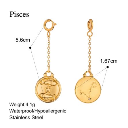 Zodiac Signs Bikini Charms – Gold Waterproof Beach Jewelry - Image 18