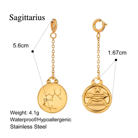 Zodiac Signs Bikini Charms – Gold Waterproof Beach Jewelry - Image 23