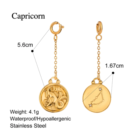 Zodiac Signs Bikini Charms – Gold Waterproof Beach Jewelry - Image 21
