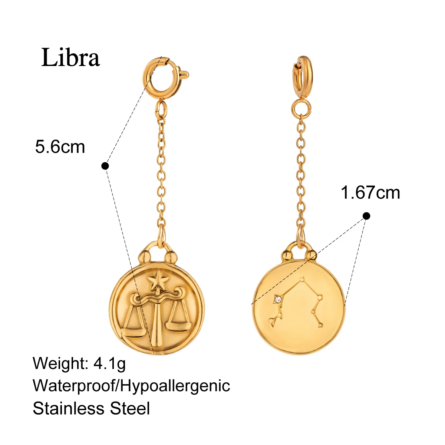 Zodiac Signs Bikini Charms – Gold Waterproof Beach Jewelry - Image 25