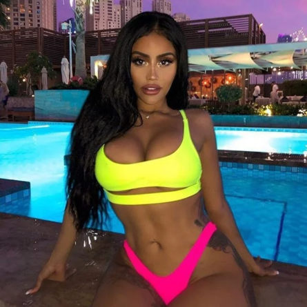 Neon Edge Cut-Out Underboob Bikini Set - Image 3