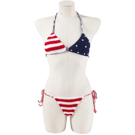 Star-Spangled Celebration Handmade Crochet Bikini - Image 10