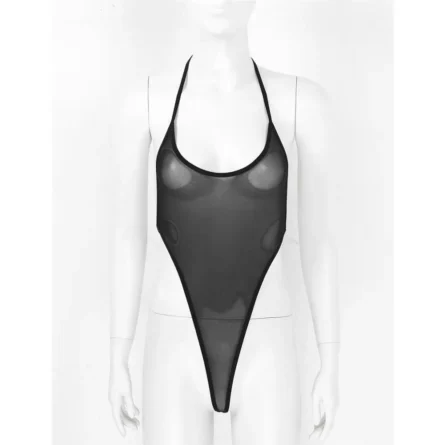 Moonlit Mesh Sheer See Through Thong Swimsuit - Image 2
