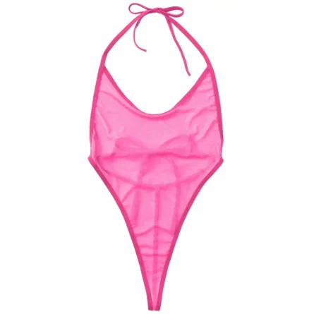 Moonlit Mesh Sheer See Through Thong Swimsuit - Image 6