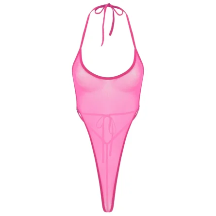 Moonlit Mesh Sheer See Through Thong Swimsuit - Image 11