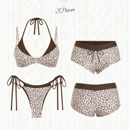 Ocean Safari Leopard Print Lace Bikini Set - Image 6