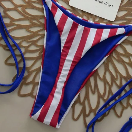 Independence Bliss Thong Bikini Set with Adjustable Tie Sides - Image 5
