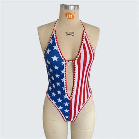 Stars Align USA Deep Plunge One-Piece Swimsuit - Image 7