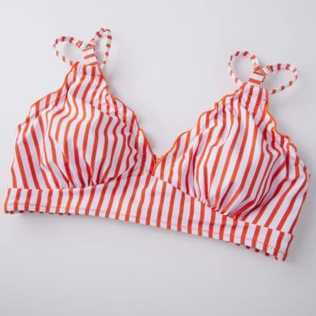 Resort Fusion Striped and Gingham High-Waisted Bikini Set - Image 6