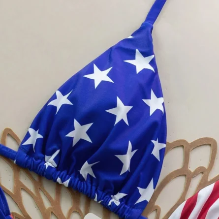 Independence Bliss Thong Bikini Set with Adjustable Tie Sides - Image 4