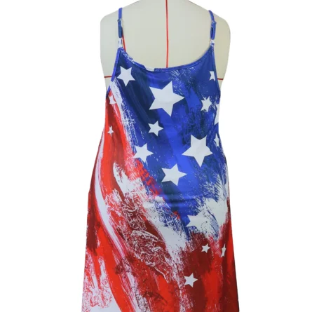 Starlit Celebration Patriotic Summer Dress with Lace Detailing - Image 10