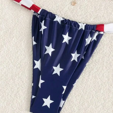 Stars Unite Triangle American Flag Bikini Set - Image 2