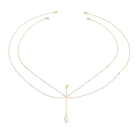 Luna's Charm Gold Pearl Body Chain with Pendant Detail - Image 14