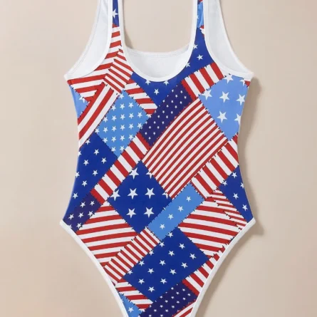 Stars Unite American Flag One-Piece Swimsuit - Image 5