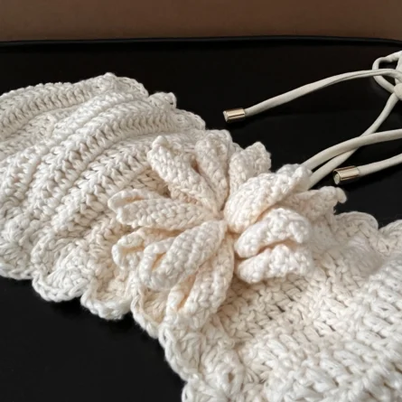 Sunlit Stroll Handmade Crochet Bikini Set with Flower Detail - Image 11