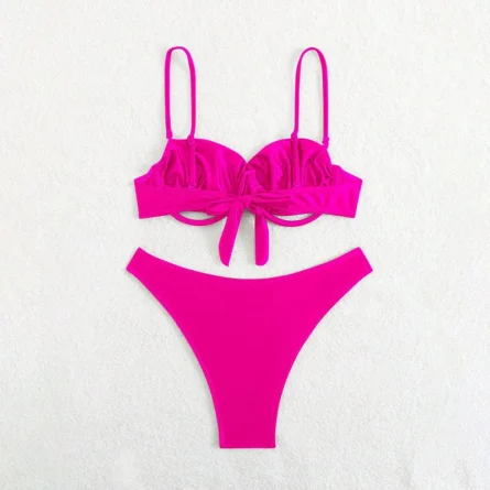 Spark Joy Underboob Bikini Set with Pink Vibe - Image 6