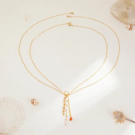 Luna's Charm Gold Pearl Body Chain with Pendant Detail - Image 10