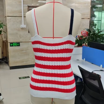 Land of the Free Knit Patriotic American Flag Tank Top - Image 9